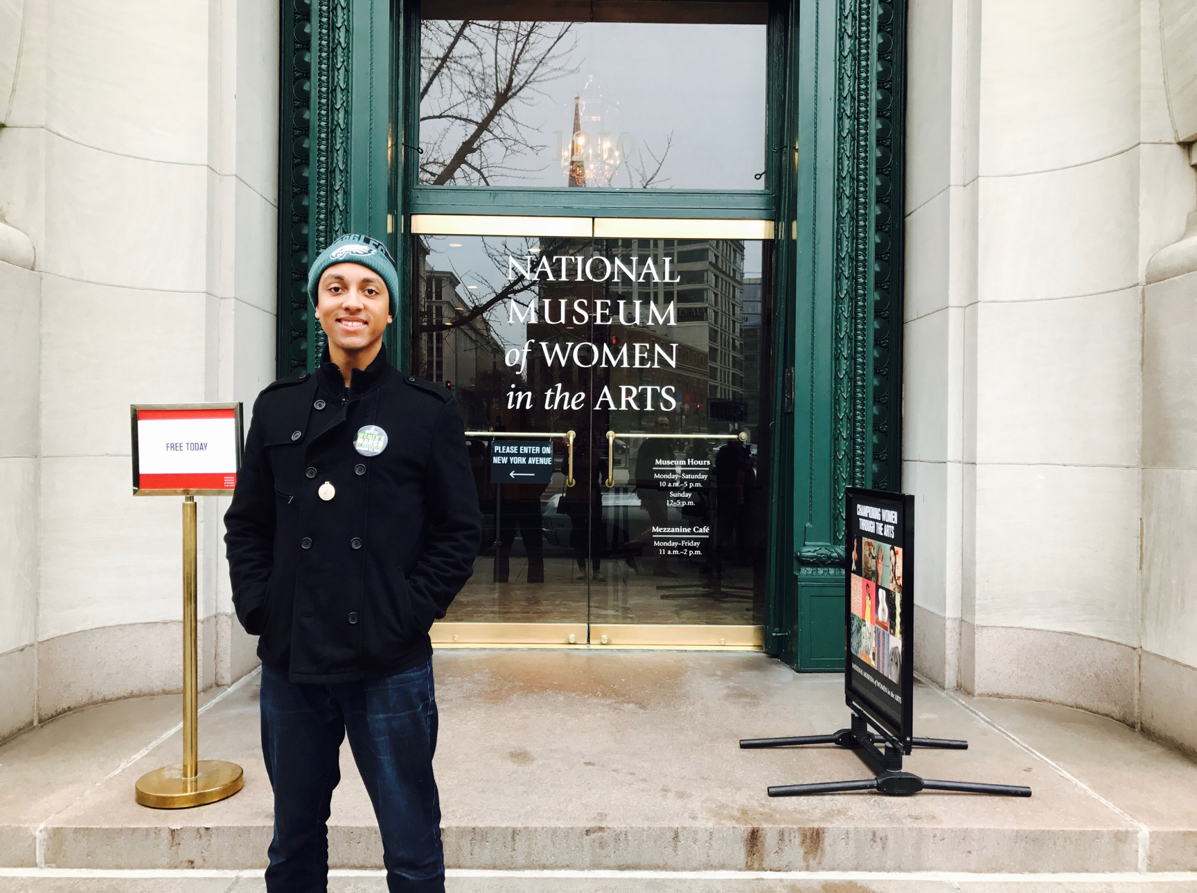Me, standing in front of the National Museum of Women in the Arts, which offered free admission all weekend
